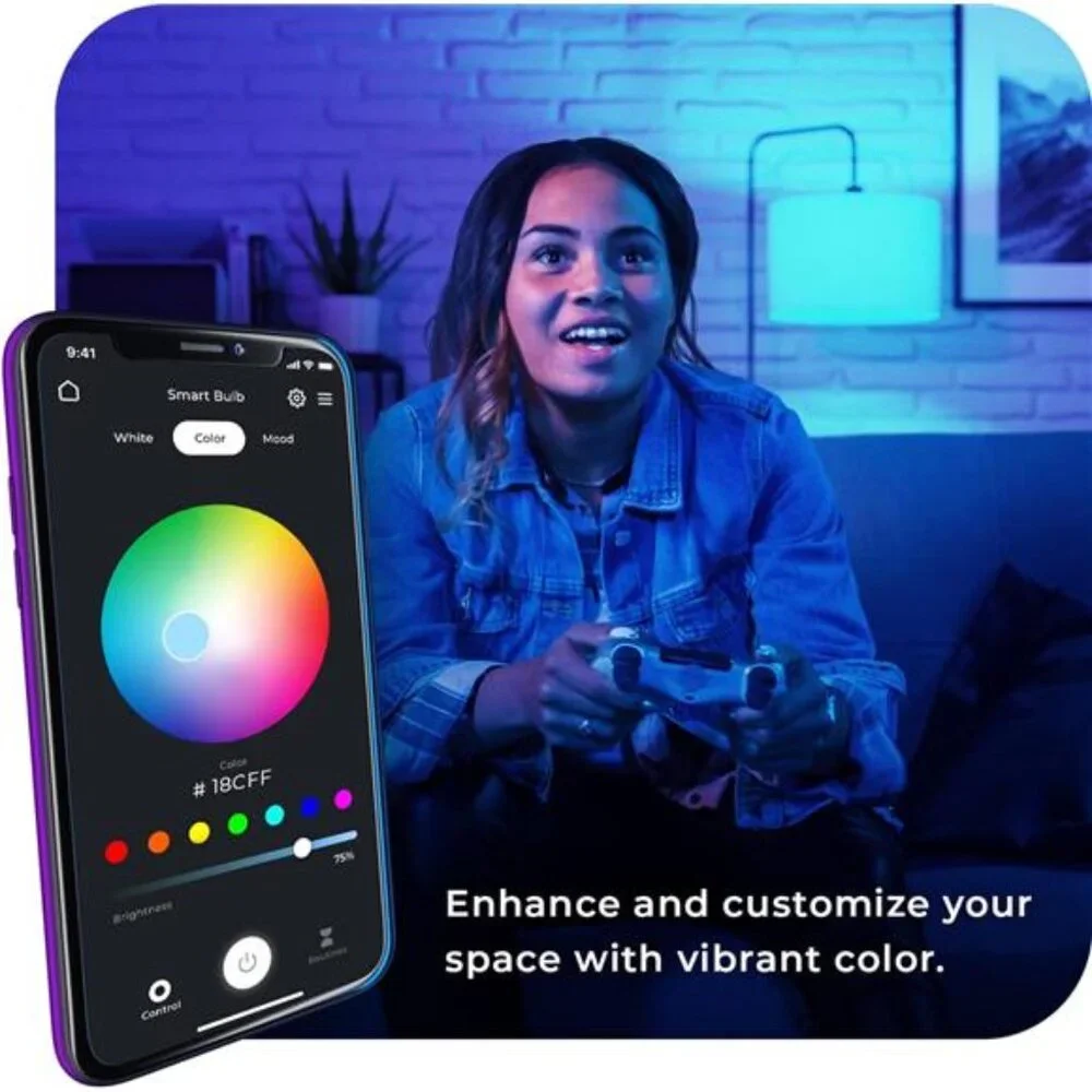 Globe Electric 34207 Wi-Fi Smart 10 Watt (60W Equivalent) Multicolor